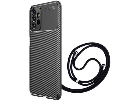 Carcasa para Samsung Galaxy A13 4G Negro + Cordón