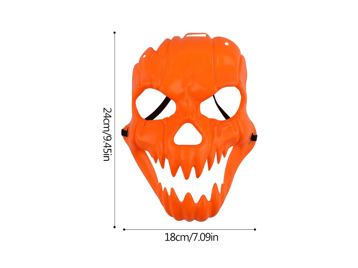 Máscara de calabaza, disfraz, accesorios de baile de máscaras, barra de sustos