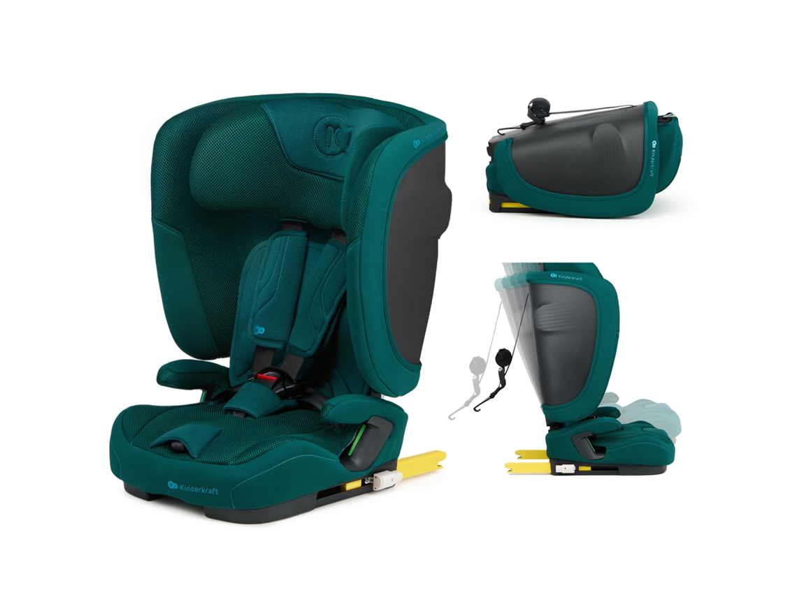 Silla de Auto KINDERKRAFT FIX2GO I-Size (76 a 150 cm - Verde)