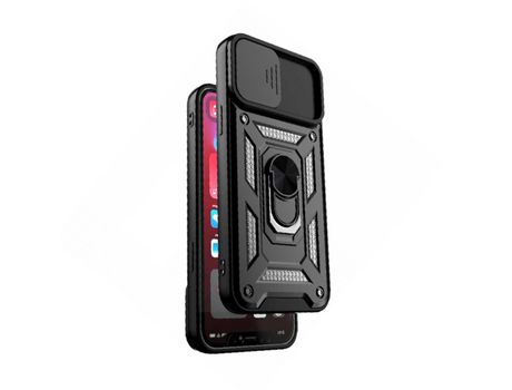 Funda protectora magnética con ventana deslizante para Xiaomi Mi 11 Lite Negro