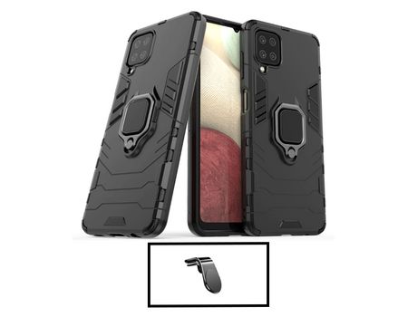 Kit de soporte magnético para coche L + funda protectora militar magnética para Samsung Galaxy M33 5G Negro