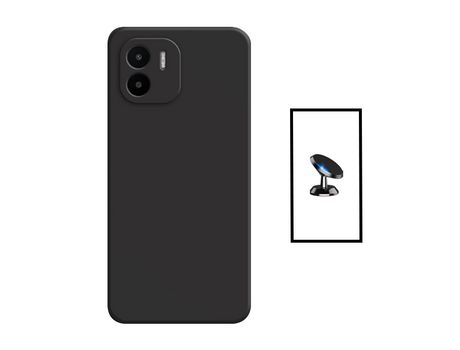 Kit de coche soporte magnético + funda de silicona para Xiaomi Redmi A1 Negro
