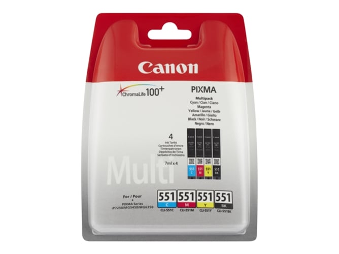 TINTA CANON CLI-551 C/M/Y/BK N/C/Y