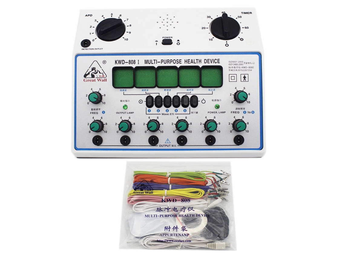 Estimulador De Acupuntura Eléctrico Ergonómico De Alta Capacidad Con Parches De Estimulación Muscular Y Nerviosa.