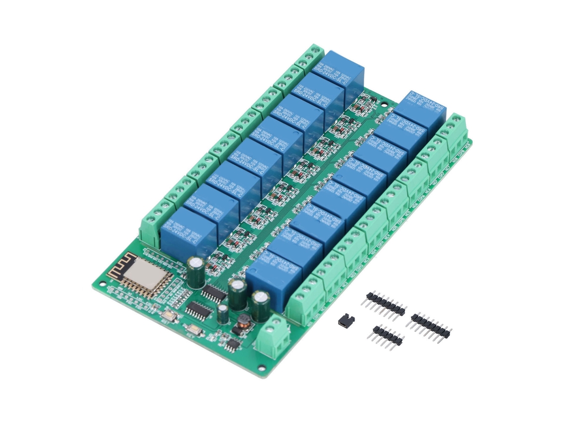Yncm2026-módulo Rele 16 Canales Wifi Control Remoto Placa Desarrollo Dc 24v Para Esp8266