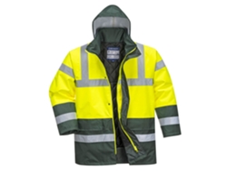 Parka de alta visibilidad Portwest Contraste Tráfico / Amarillo Negro / S