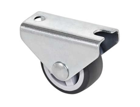 Rueda fija 417-015-2 goma gris eje liso ALEX