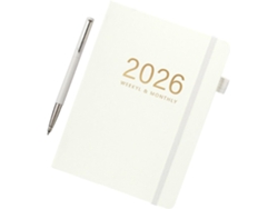 Caderno Generico A5, Diário 2026 Com 144 Folhas, Formato A5, Capa Dura Para Uso, Escritório, Reuniões,