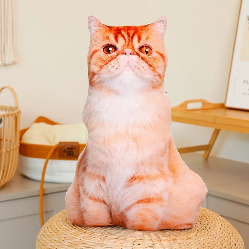 (estilo 10, 48 Cm) Peluche De Gato 3d Realista Con Relleno Suave