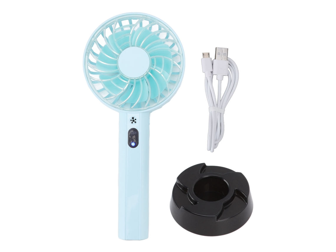 Ventilador USB portátil con 3 velocidades y batería de 2000 mAh - Azul