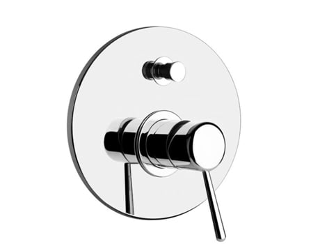 Juego de bañera/ducha GESSI Goccia para mezclador empotrado, desviador automático de 2 vías, primera salida en la parte superior, 44678