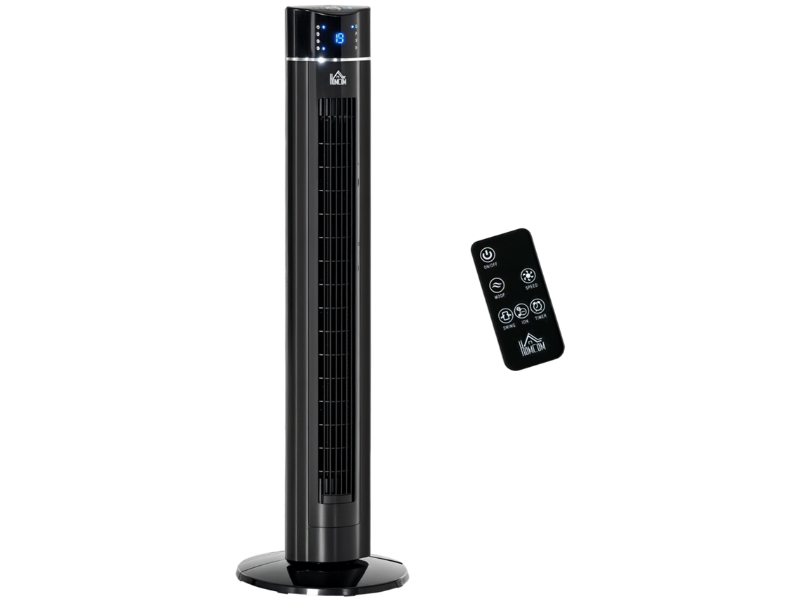 Ventilador 2 En 1 Con Base Giratoria, 32x32x106,8 Cm, Negro