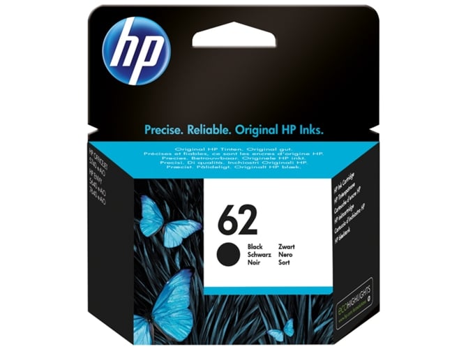 Cartucho de tinta Original HP 62 Negro para HP OfficeJet 5740 HP ENVY 5540, 5640, 7640 — Negro | 200 Páginas