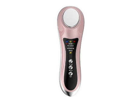 Masajeador Facial Frío y Caliente 4 en 1 con Ultrasonido y Calor/Frío e IónicoBISBISOUS Oro Rosa
