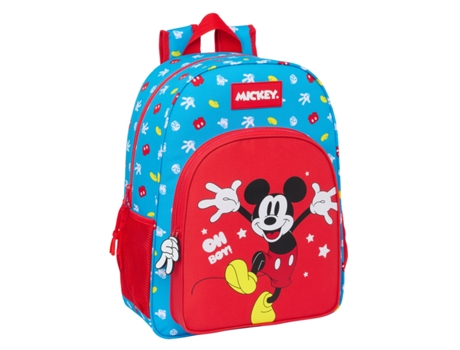 Mochila Escolar MICKEY MOUSE CLUBHOUSE Fantastic (Azul - Rojo - Poliéster 300D)