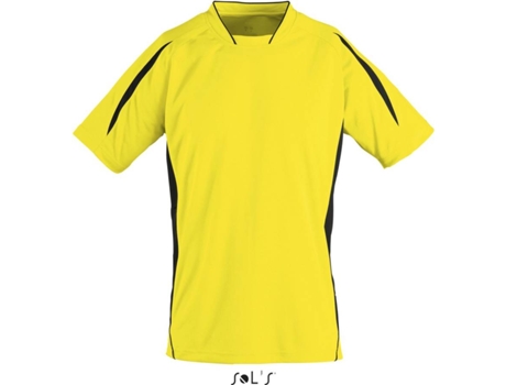 Camiseta de Hombre para Fútbol SOLS Maracana Ssl Amarillo (2XL)