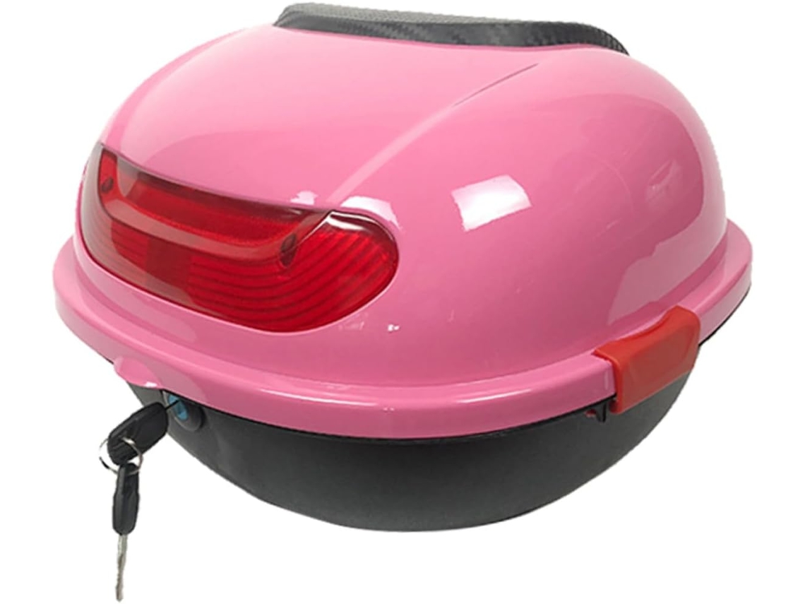 Maleta Trasera Para Motocicleta Con Respaldo De Pp Rosa, Caja De Almacenamiento, Portaequipajes, Herramientas Y Accesorios.