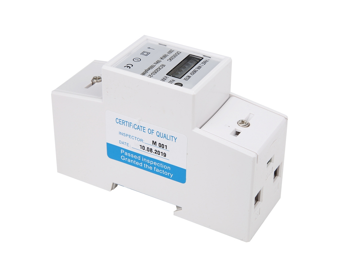 Medidor De Energía Monofásico 2p 230v Dds529c Para Riel Din Con Pantalla Lcd