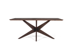 Mesa de comedor rectangular en madera de mango wengué 180cm