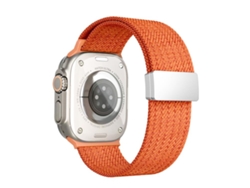Correa para Apple Watch de 46/49/45/44 mm - Nylon elástico de 4 hebras con cierre magnético, un solo color.