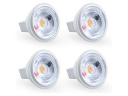Bombilla Led Mr11 Gu4 De 3w, Luz Blanca Cálida De 3000k, 12v, Equivalente A Una Halógena De 35w (4 Unidades), Clase F