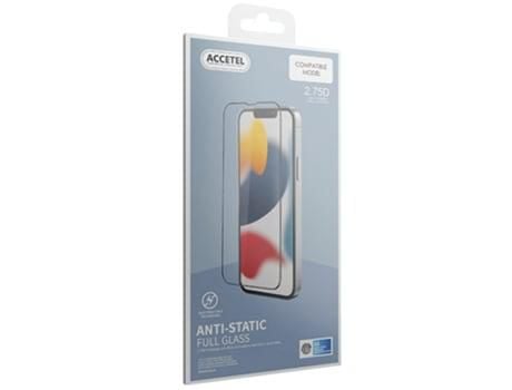 Película ACCETEL para Oppo A76 de Vidrio templado Anti-Estático Moldura emPreto