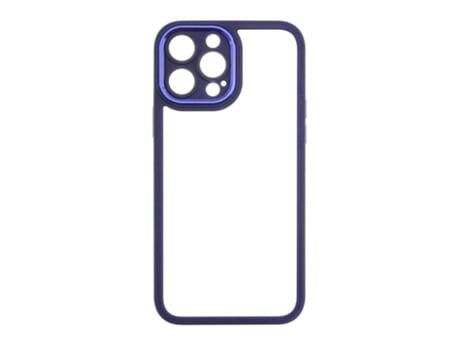 Funda SKYHE para Apple Iphone 13 Pro Max Clear Chrome Reinforced Edges Azul Esuro