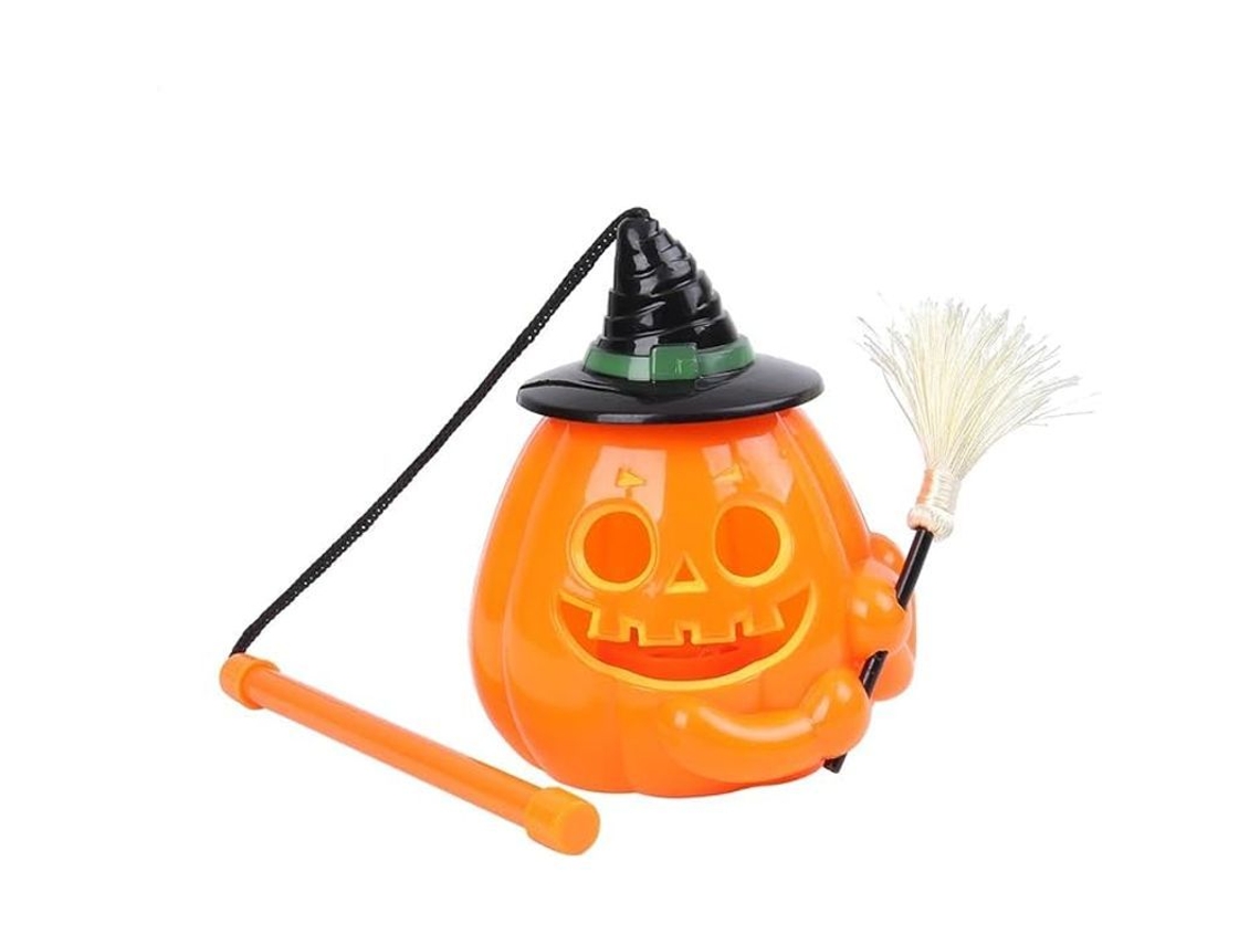 Lámpara Led Con Forma De Calabaza Para Decoración De Fiestas De Halloween. Accesorio Festivo Práctico. 15*14 Cm.
