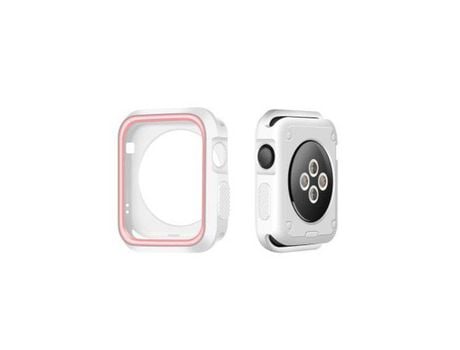 Carcasa Military Anti-Impacto Doublecolor para Apple Watch Se 2022 40Mm PHONECARE Blanco/Rosa