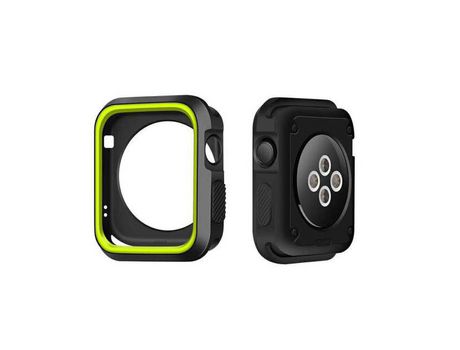 Carcasa Military Anti-Impacto Doublecolor para Apple Watch Se 2022 40Mm PHONECARE Negro/Verde Fluorescente