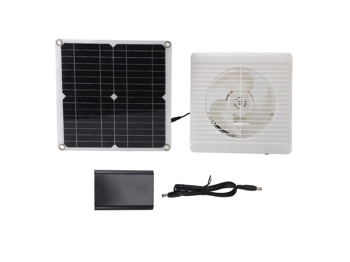 Ventilador Extractor Solar De 12 W Y 12 V Cc Con Panel Monocristalino Para Invernaderos Exteriores.