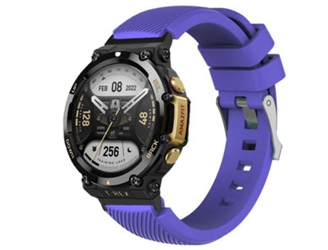 Correa de Silicona diseño de sarga ajustable para Huami Amazfit T-Rex 2 - purpúreo