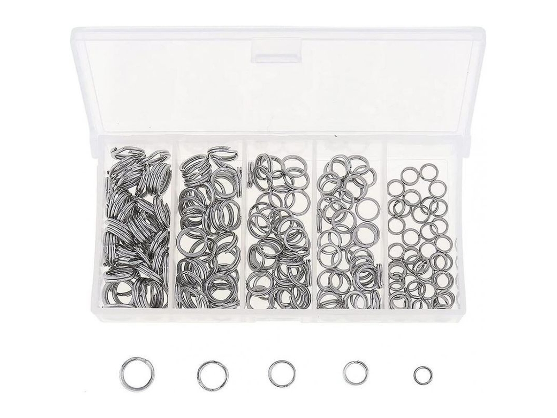 Rebe-200 Anillos Separables De Acero Inoxidable Para Anzuelos De Pesca Resistentes A La Corrosión