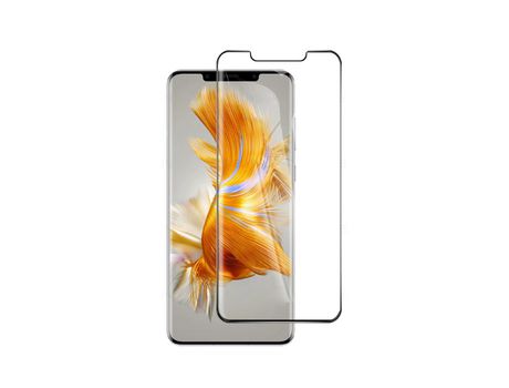 Protector de Pantalla de Cristal Templado Gorilasglass para Huawei Mate 50 Pro Transparente/Negro