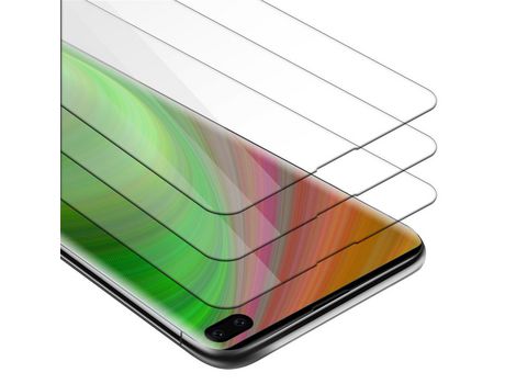 Protector de Pantalla CADORABO 3x Compatible con Samsung Galaxy S10 Plus