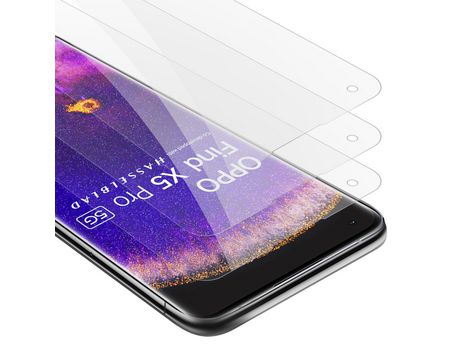 Protector de Pantalla CADORABO 3x Compatible con Oppo Find X5 Pro