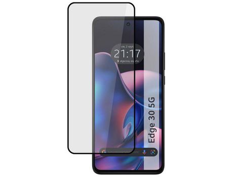 Protector de Pantalla 5D Full Glue Negro Motorola Moto Edge 30 5G Cristal