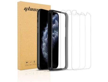 Cadorabo 3x Vidrio Templado Compatible con apple iphone 11 - película protectora em transparente