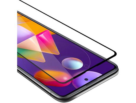 Protector de Pantalla Intero cadorabo Compatible con samsung galaxy m31s película protectora em transparente con preto
