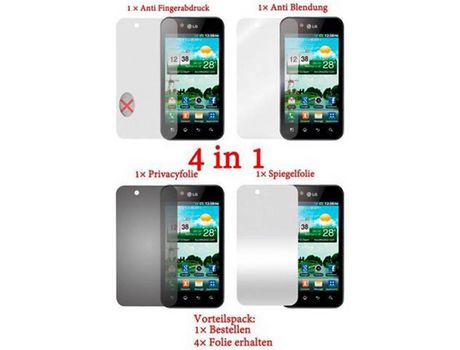 Protectores de ecrã cadorabo Compatíveis con lg optimus black - Filmes protectores em alto claro