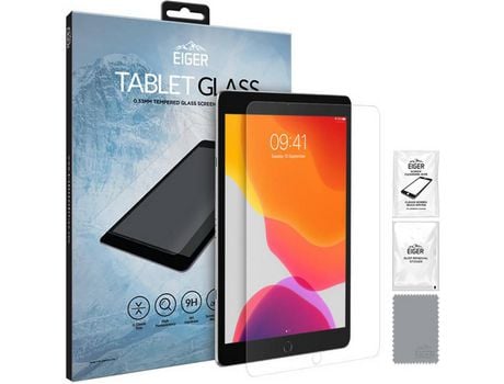EIGER protector de pantalla crystal templado para samsung galaxy tab s7 transparent con juego de limpieza
