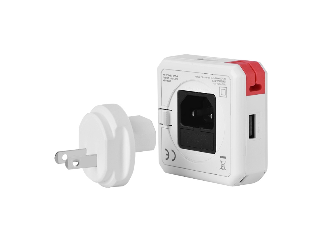 Cargador De Pared Hub Splitter Usb 2.0 De 4 Puertos De Alta Velocidad Con Organizador De Cables Desmontable