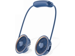 Ventilador De Cuello Portátil Mini Ventilador Escritorio Recargable Por Usb Con 3 Velocidades Y Luz