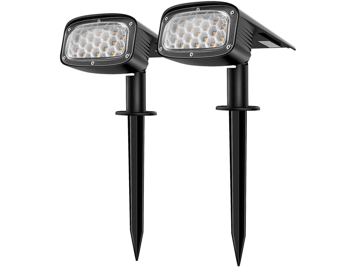 Foco Solar Para Exteriores, Proyector Solar 2 En 1, 3 Modos De Instalación, Paquete De 2 Unidades Con 34 Led, Lámpara Solar Impermeable Para Jardín