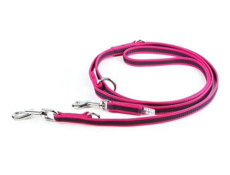 Correa de Entrenamiento Engomada JULIUS K9 Color&Gray Rosa (20 mm x 2,2 m)