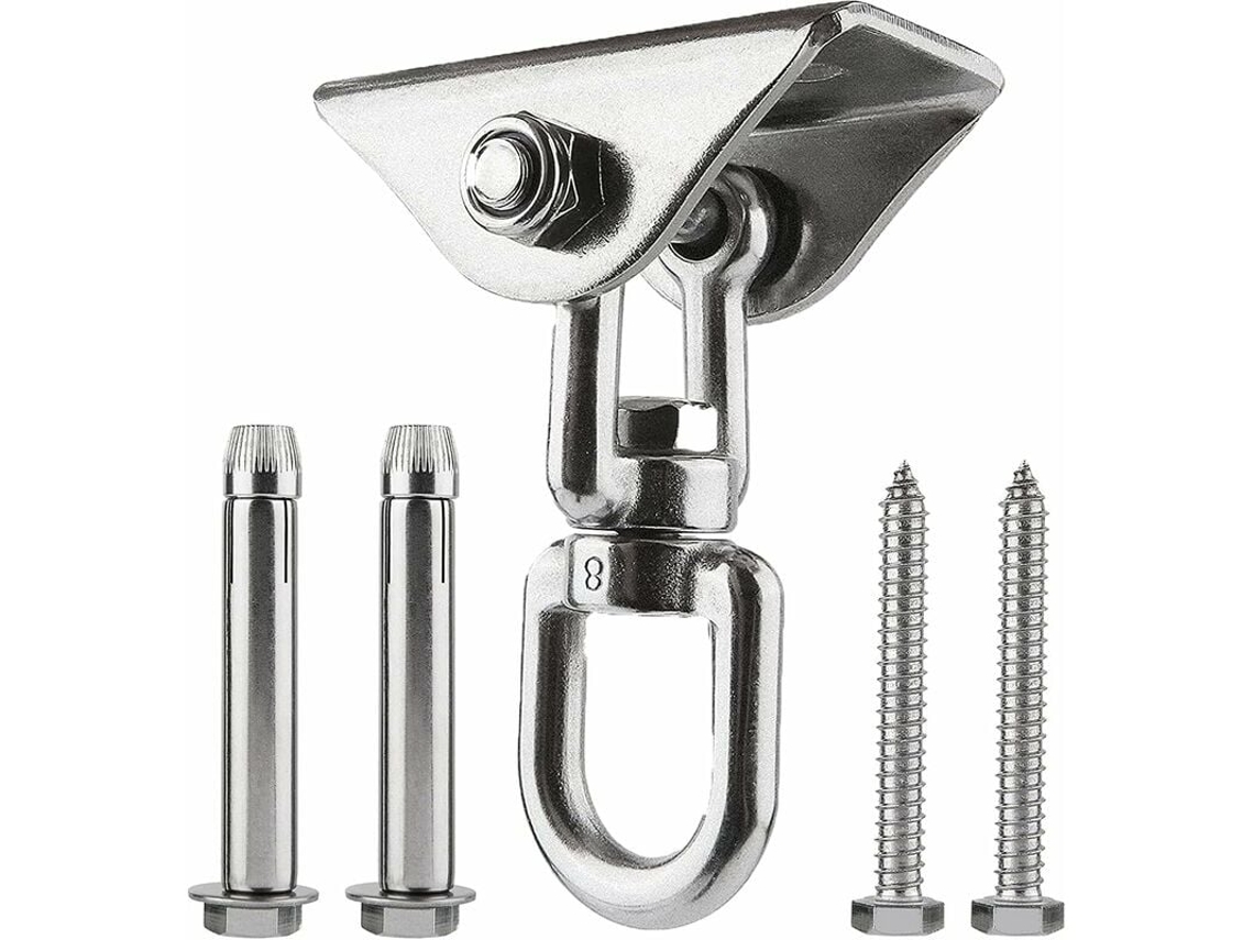 VVJIJILLY Gancho De Teto Inox, Rotativo 360°, Até 500kg, P/ Cadeira Suspensa, Yoga Aéreo, Saco De Boxe