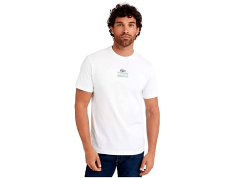 Camiseta de Hombre LACOSTE Corta Regular Fit Blanco (L)
