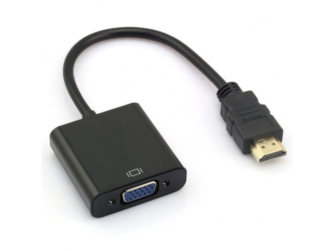 Entrada Hdmi A Salida Hembra Vga Adaptador De Monitor De Proyector Para Pc Portátil Negro SIURN