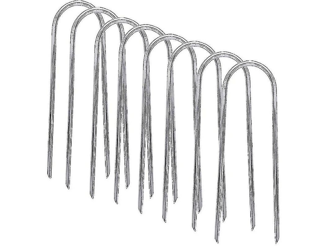 Anclajes de acero galvanizado para trampolín, 8 unidades