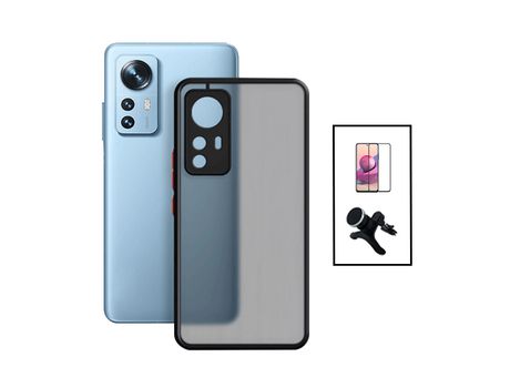 Kit Carcasa Anti Choque Camera Protection + Protector de Pantalla 5D Full Cover + Suporte Magnético Xiaomi 12 Lite PHONECARE Negro